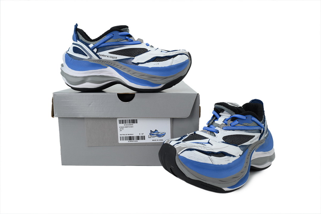 Balenciaga Jet Sneaker White-Blue 872640 WMRTN 9041