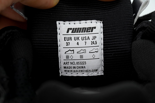 Balenciaga Runner LED Sneaker Black Silver 853223 WRNLD 1125