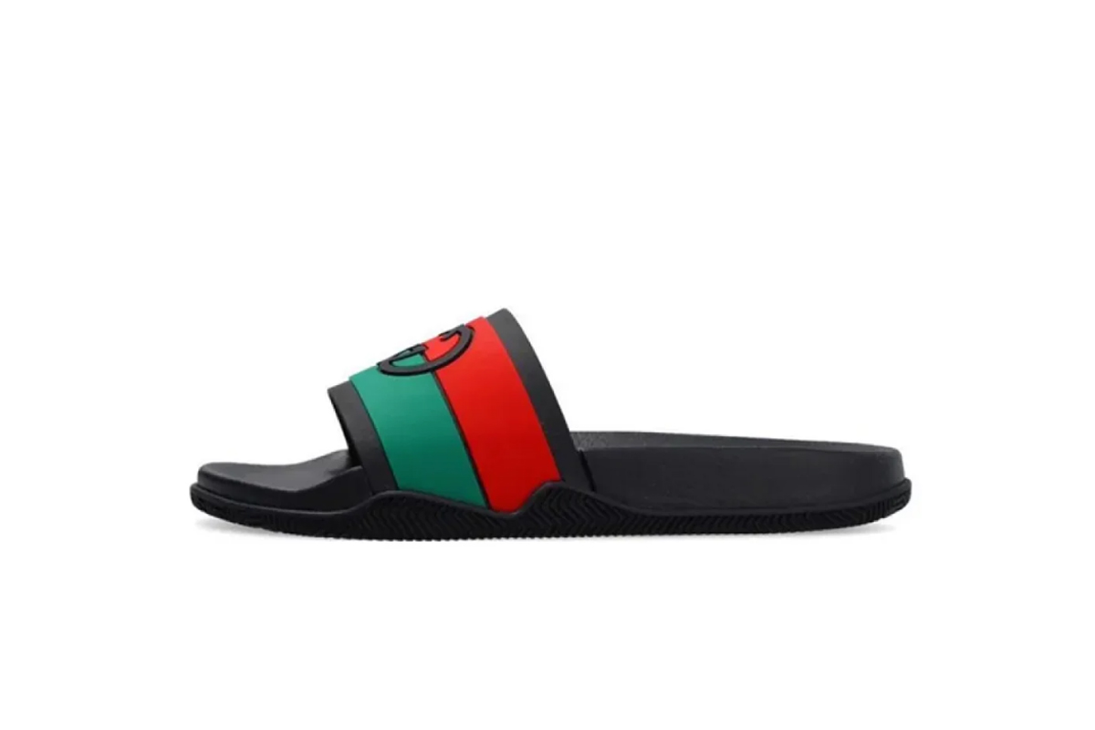 Gucci Slide 'Interlocking G-Black Red Green'
