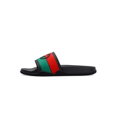 Gucci Slide 'Interlocking G-Black Red Green' 01
