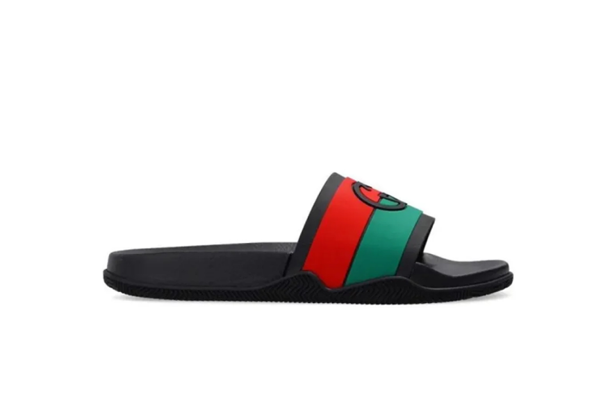 Gucci Slide 'Interlocking G-Black Red Green'