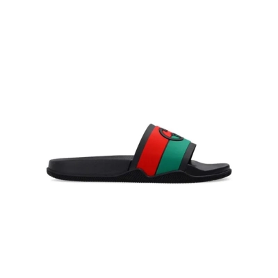 Gucci Slide 'Interlocking G-Black Red Green' 02