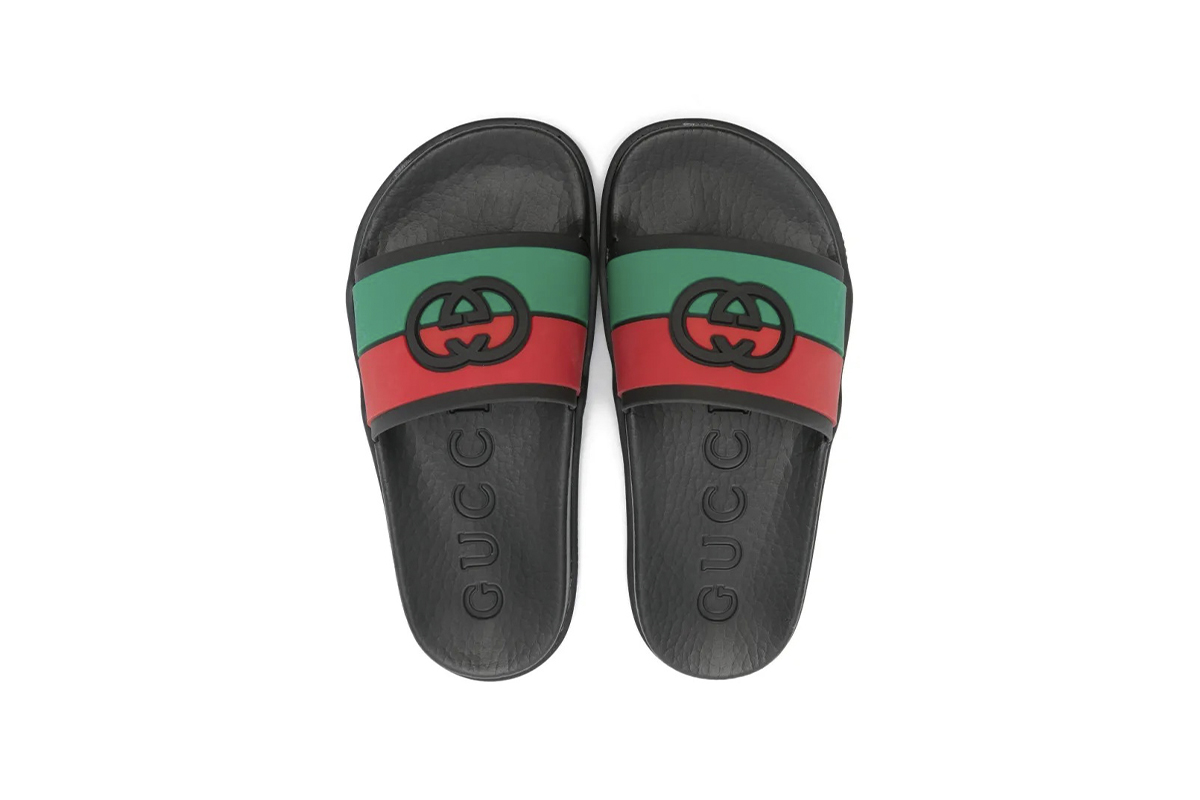 Gucci Slide 'Interlocking G-Black Red Green'