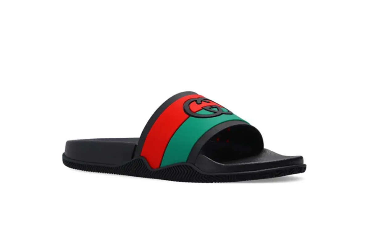 Gucci Slide 'Interlocking G-Black Red Green'