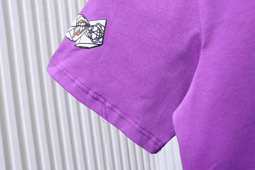 Chrome Hearts Graffiti Print T-Shirt Purple