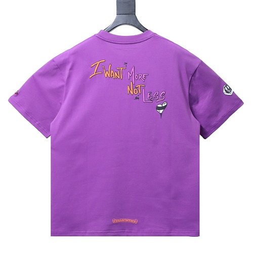 Chrome Hearts Graffiti Print T-Shirt Purple