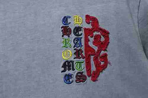 Chrome Hearts Patch-Embroidered T-Shirt Gray