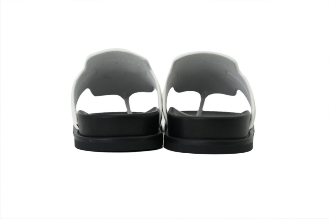 Hermes Flat Thong Sandals White