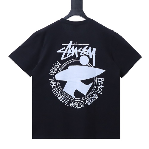 Stussy Portrait & Peace Print T-Shirt Black
