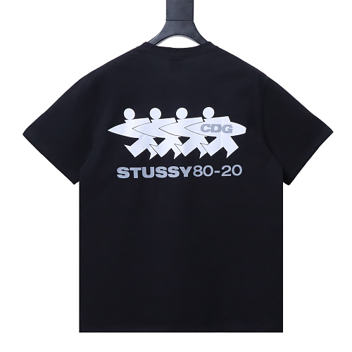 Stussy x CDG Limited Edition Graphic T-Shirt Black