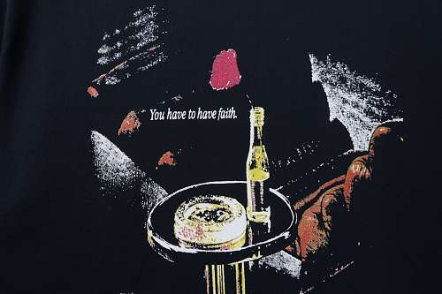 Balenciaga HBO Collaboration Embroidered Rose Bottle T-Shirt Black