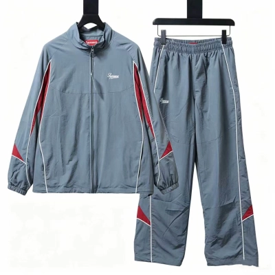 Supreme 25FW Contrast Piping Track Grey 01