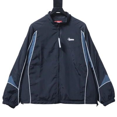 Supreme 25FW Contrast Piping Track Navy blue 02