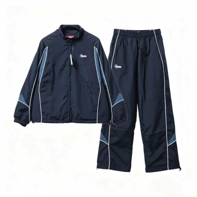 Supreme 25FW Contrast Piping Track Navy blue 01