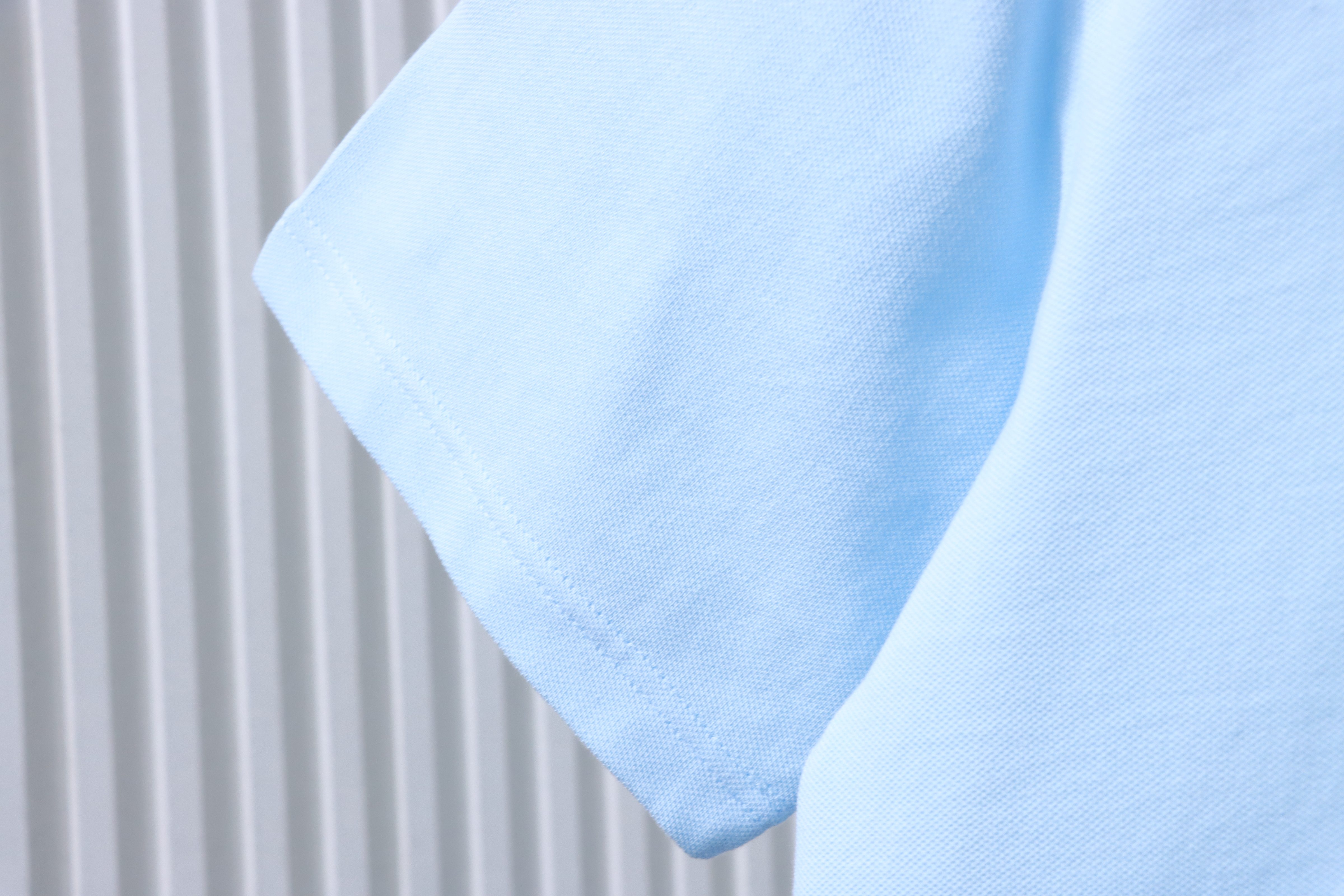 Supreme 25SS No.7 Script Embroidered Short-Sleeve Polo Shirt Sky Blue