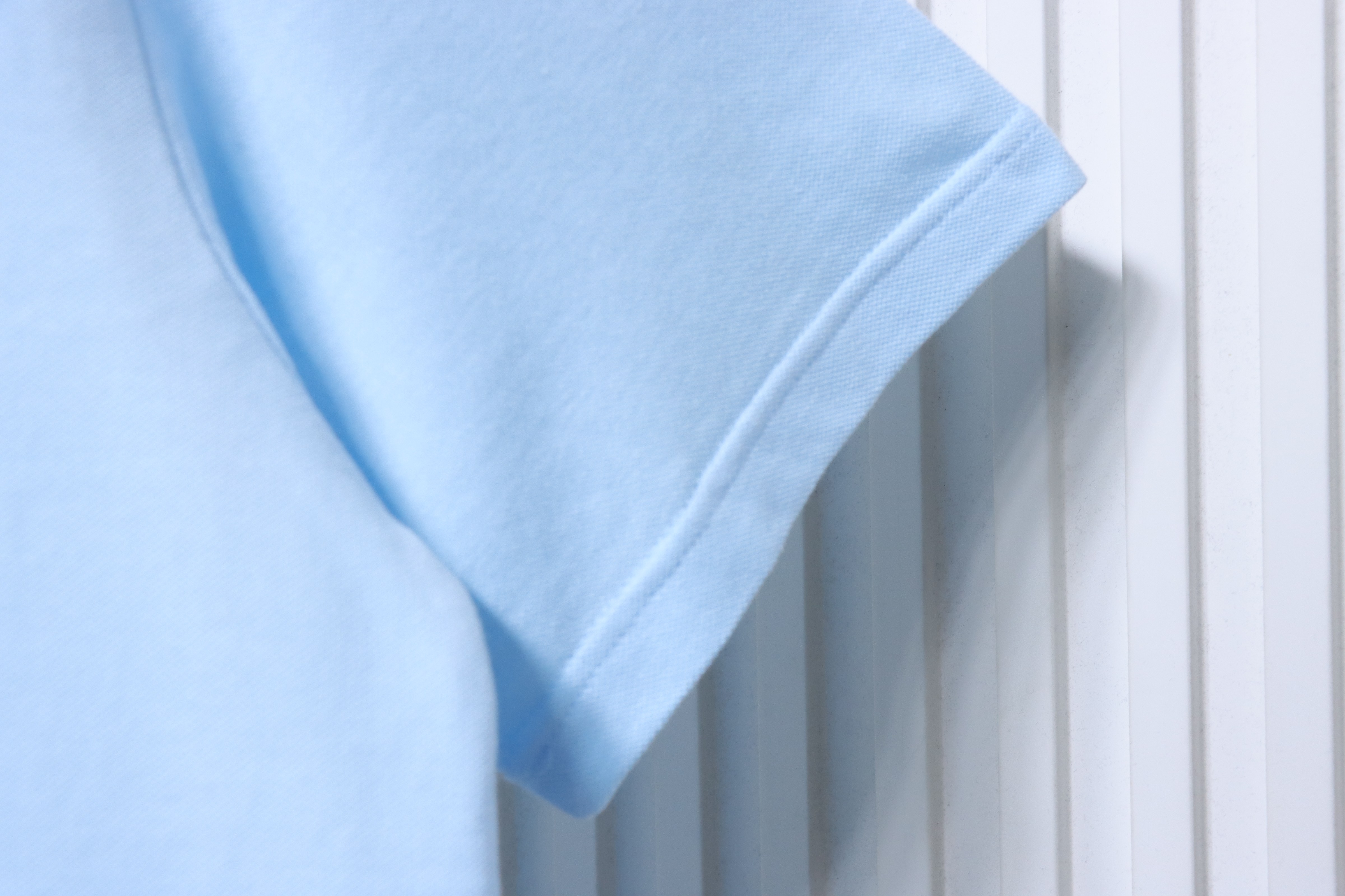 Supreme 25SS No.7 Script Embroidered Short-Sleeve Polo Shirt Sky Blue