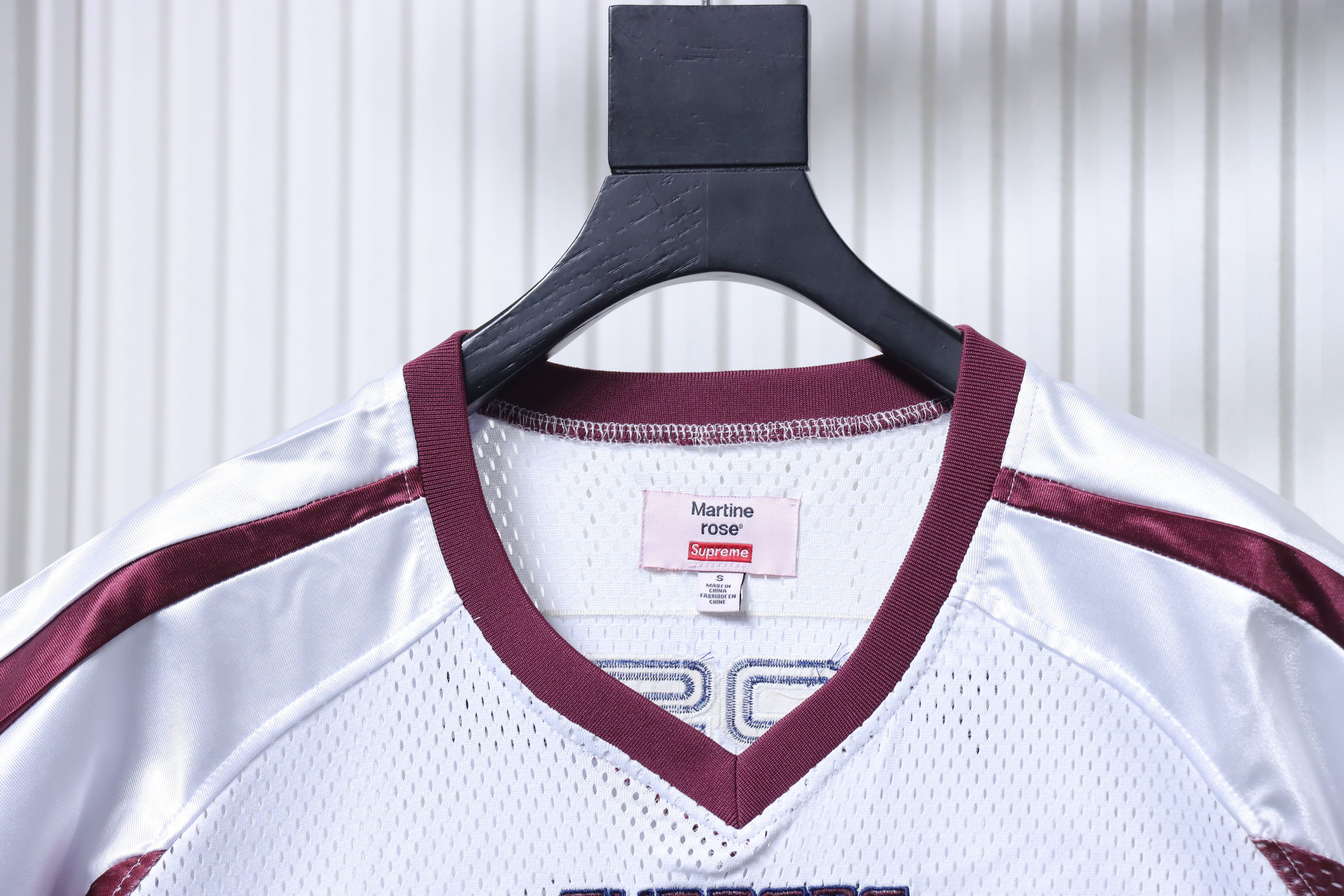 Supreme x Martine Rose Mesh American Style Short Sleeve Football Jersey White