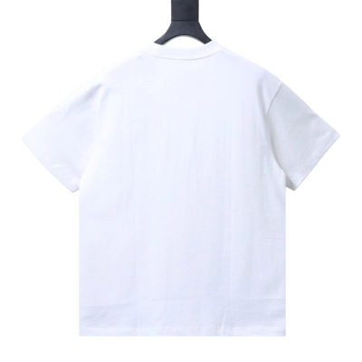 ALO Rainbow Splatter Oil Painting Graffiti Handwritten Signature Short-Sleeve White 02