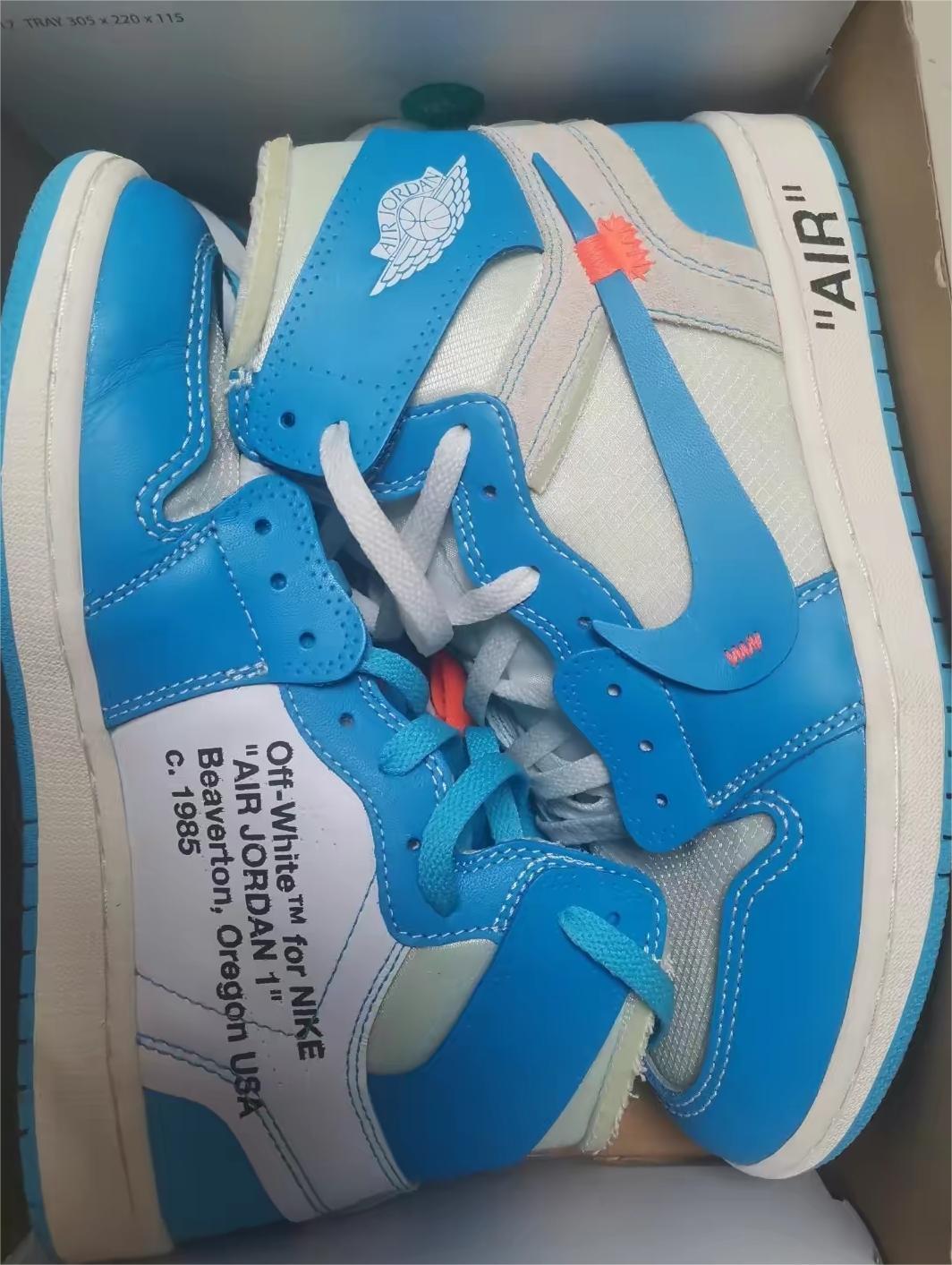 Air Jordan 1 Retro High Off-White University Blue AQ0818-148 review Luca