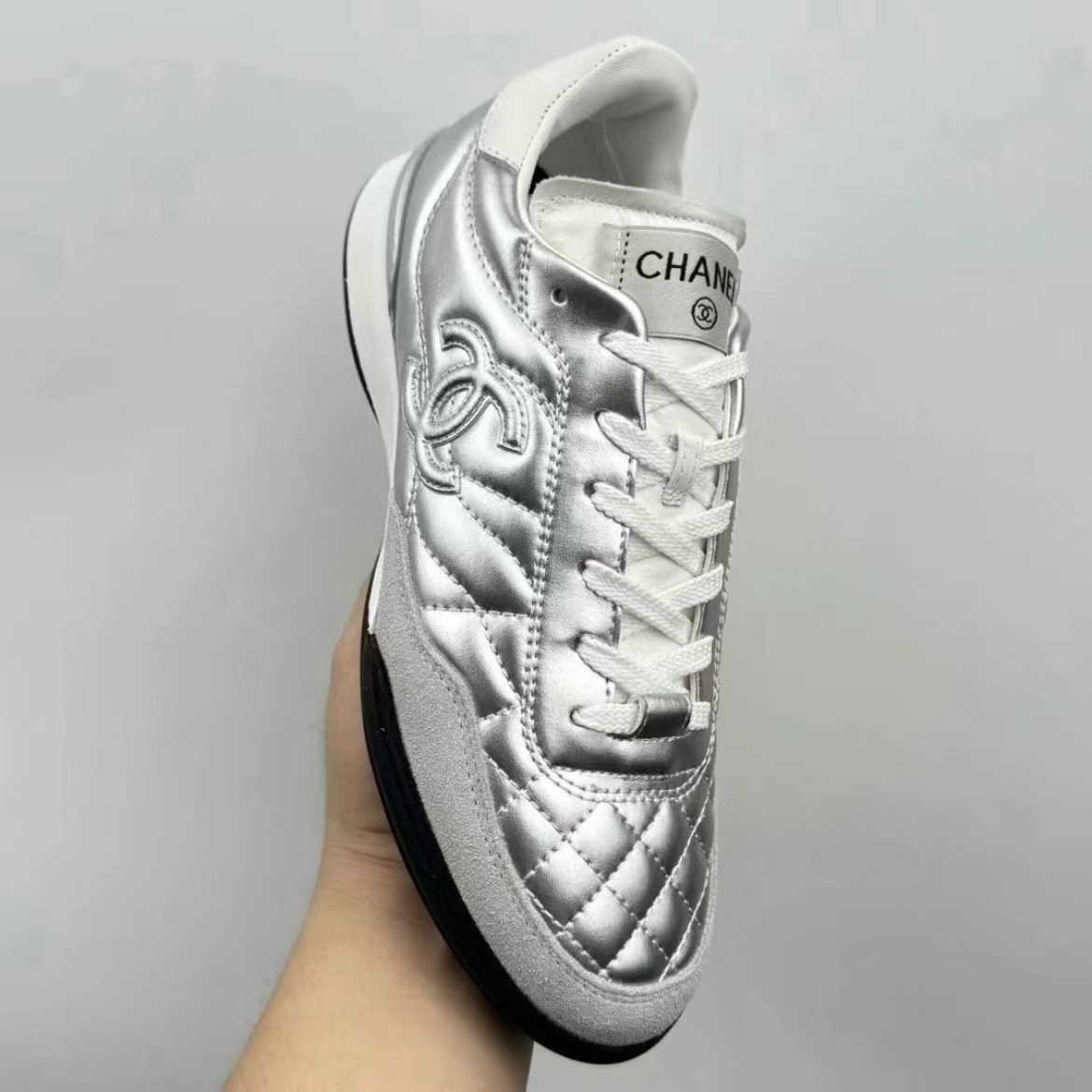 Chanel Sneakers 24A Silvery G45839-B17445-NZB00 review 0