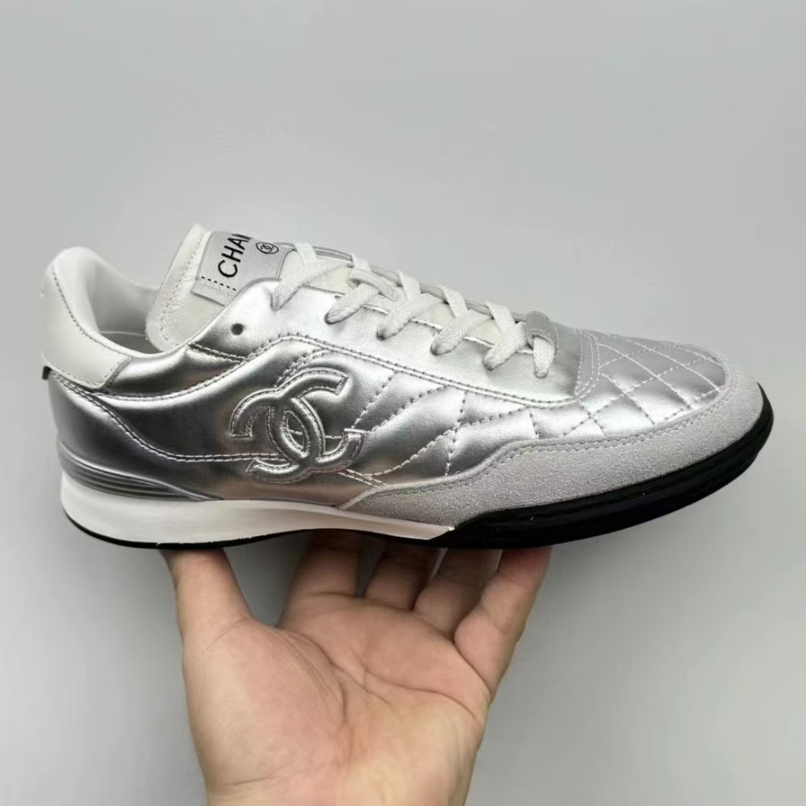 Chanel Sneakers 24A Silvery G45839-B17445-NZB00 review 1