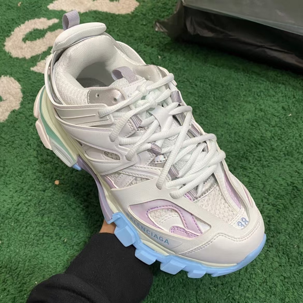 Balenciaga Track White Purple review Trinicia Bingham