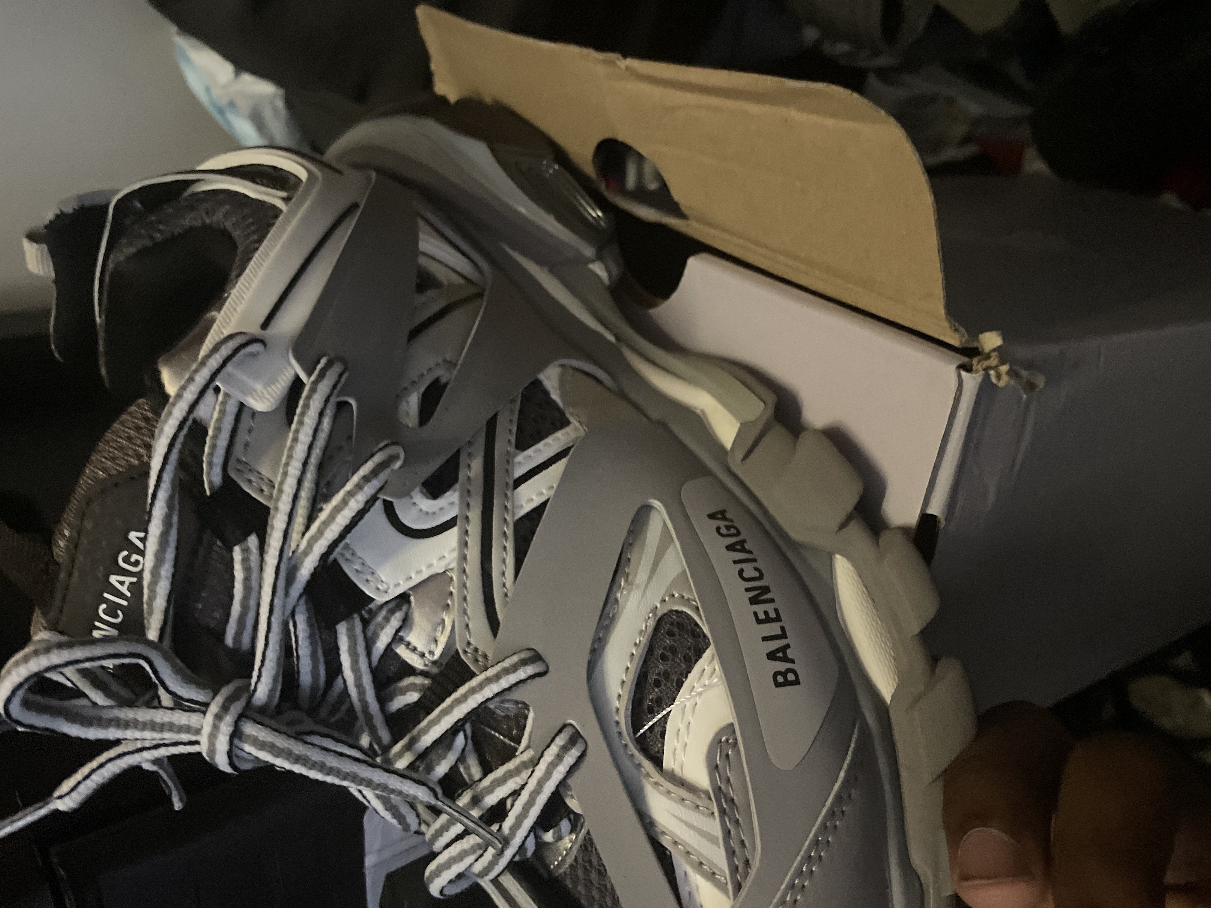 Balenciaga Track Grey White (Without LED) 555036W2GB71214 review 100 shotz