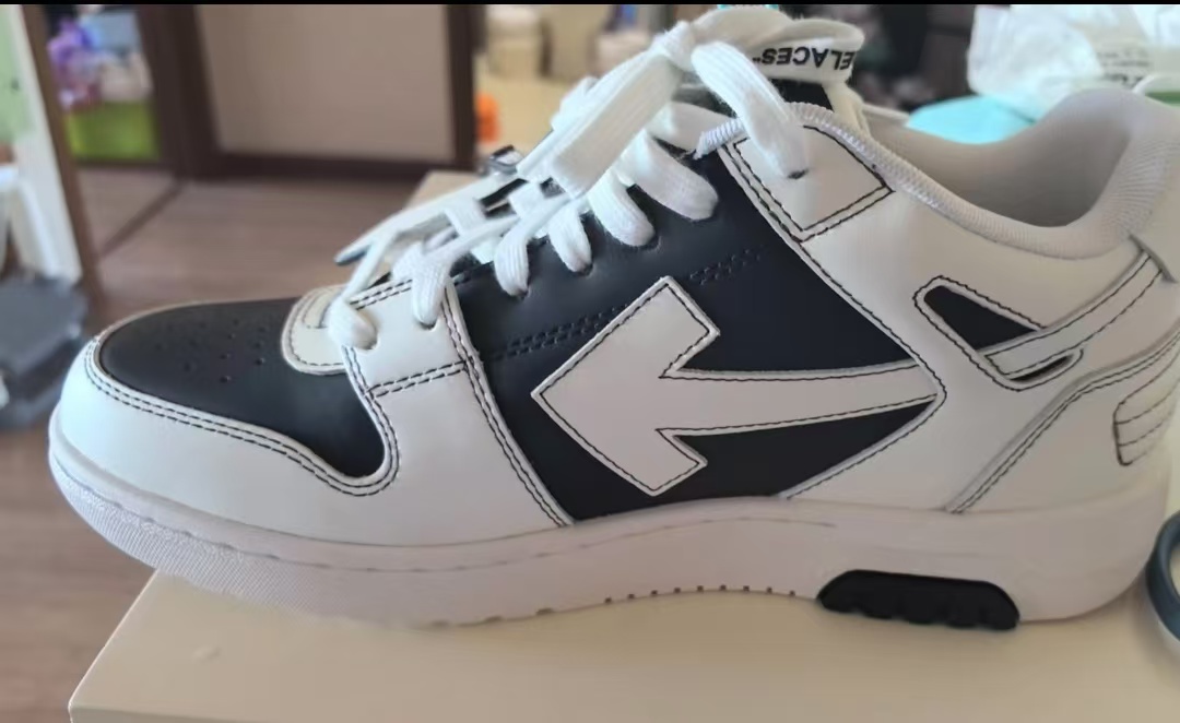 Off-White Out Of Office OOO Low Tops Black White OMIA189S24LEA0041001 review Trinicia Bingham