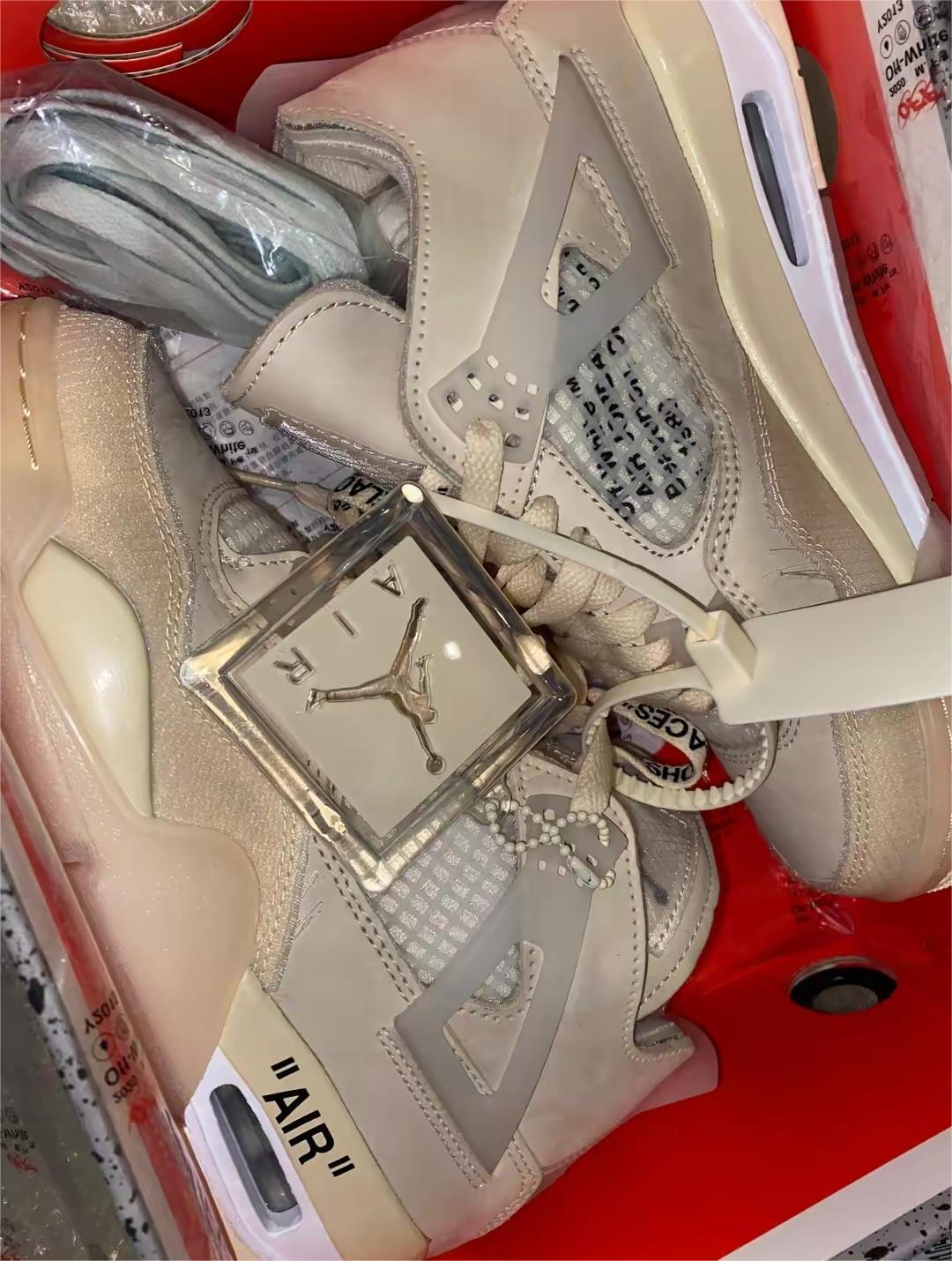 Air Jordan 4 Retro Off-White Sail CV9388-100 review Lazar