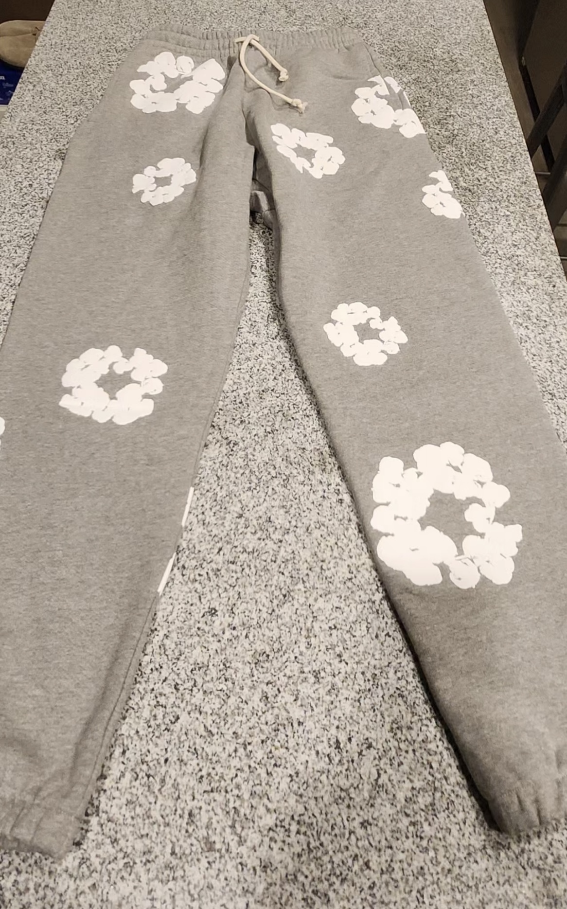 Denim Tears The Cotton Wreath Sweatpants Grey review Thaij Rothschild