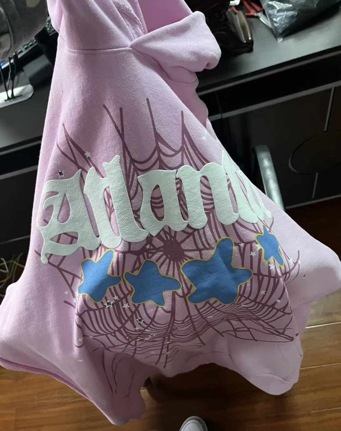 Sp5der Atlanta Hoodie Pink review Simion Hines