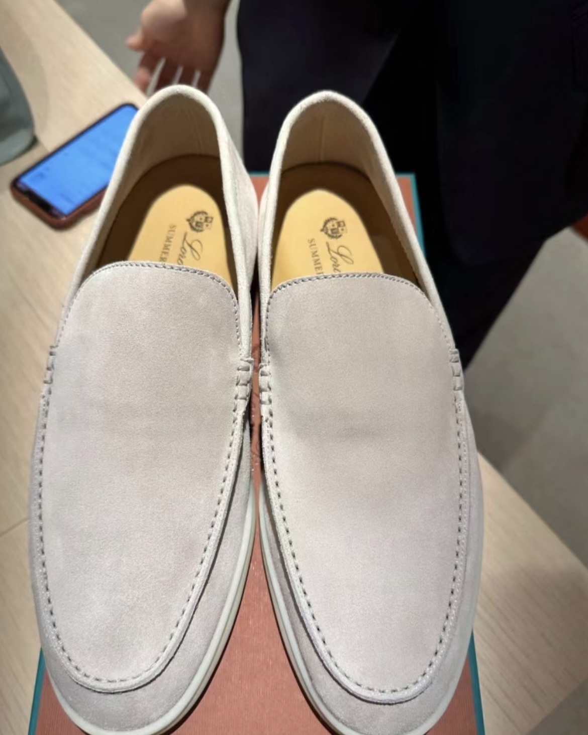 Loro Piana Bean Shoes Gray review Porter Hansen