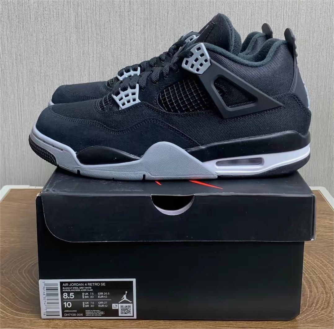Air Jordan 4 Retro SE Black Canvas DH7138-006 review brown