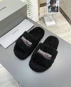 Balenciaga Furry Slide Black 654747W2D011096 review jerimiah ahshd