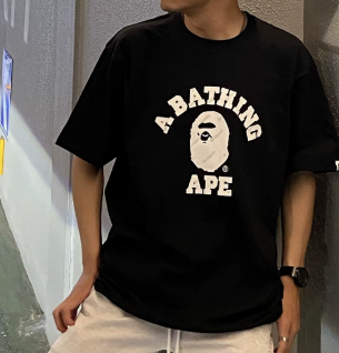 Bape Bicolor College T-shirt White/Black review Nakian Jackson