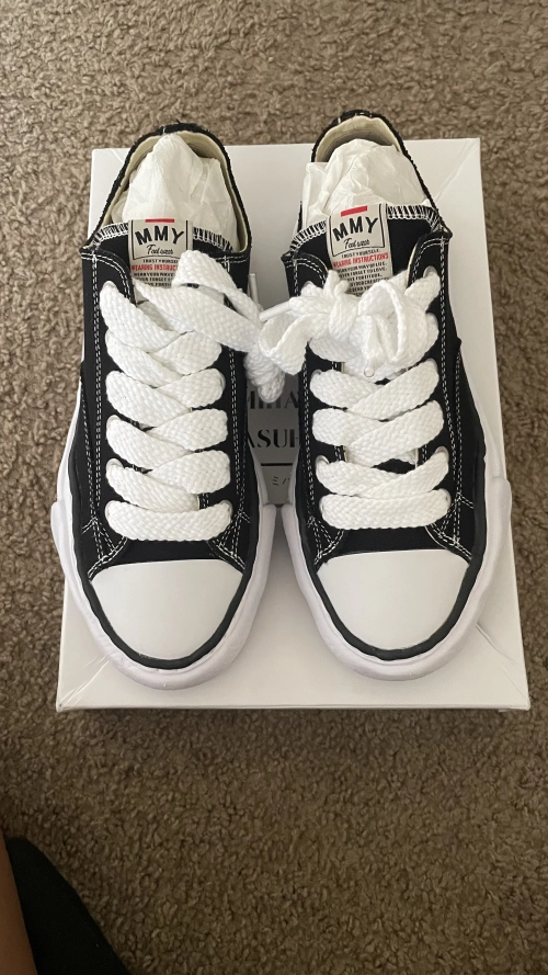 Mihara Yasuhiro Hank OG Sole Canvas Low Black And White NO.777 review 