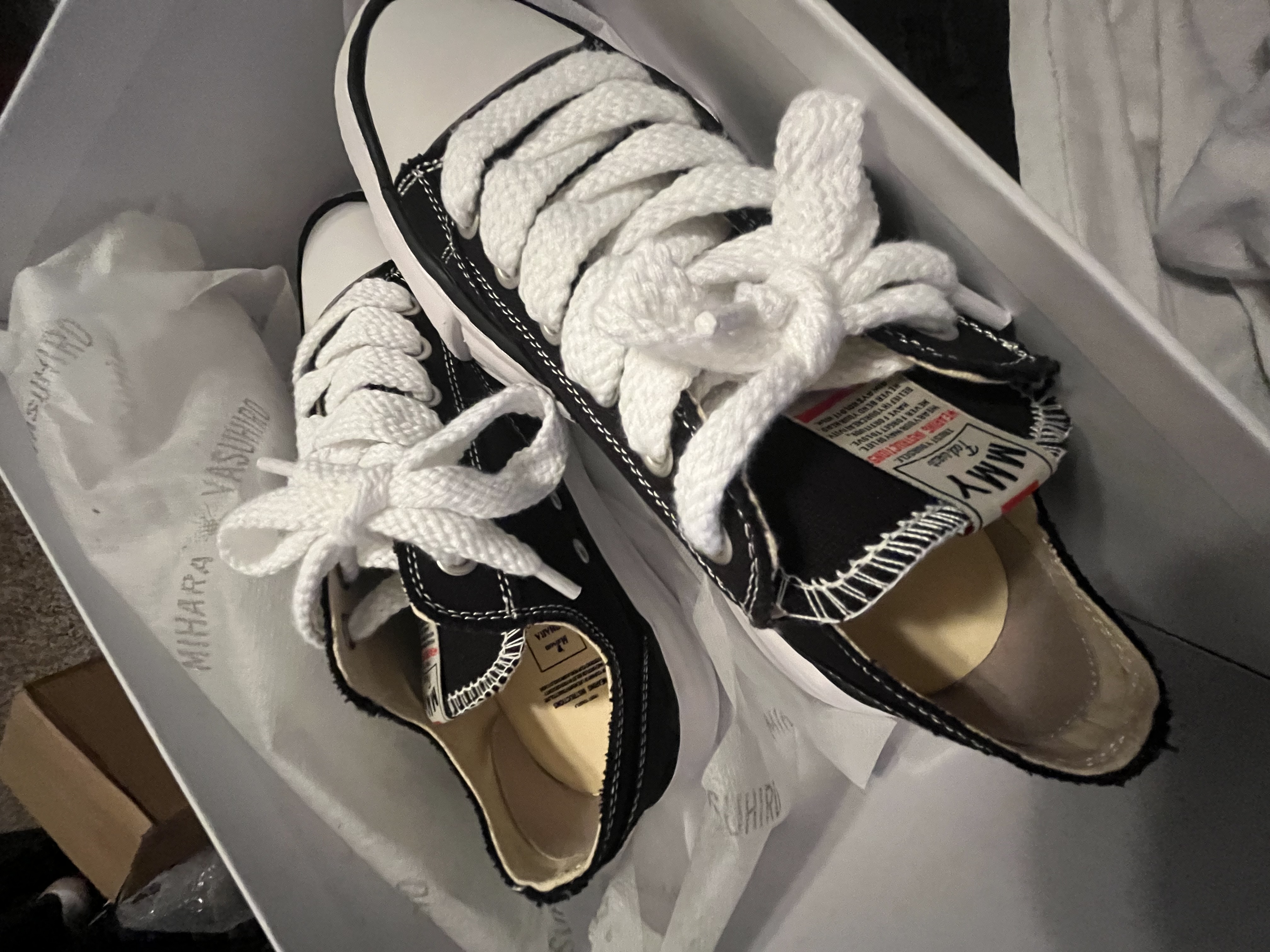 Mihara Yasuhiro Hank OG Sole Canvas Low Black And White NO.777 review Donald