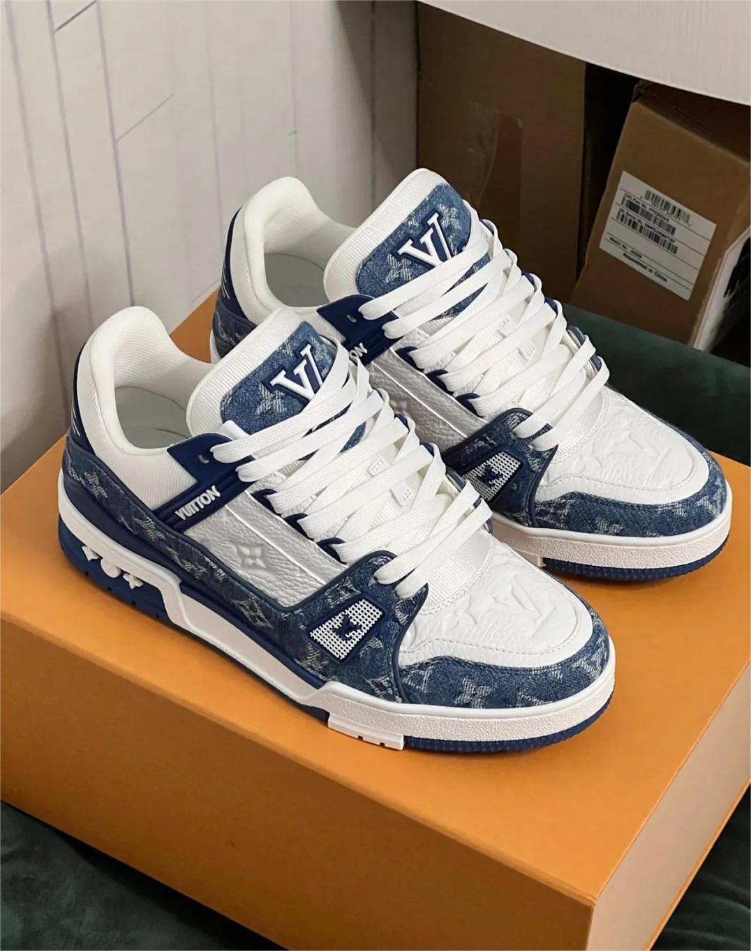 Louis Vuitton Trainer Cowboy Blue FD0291  review Goff