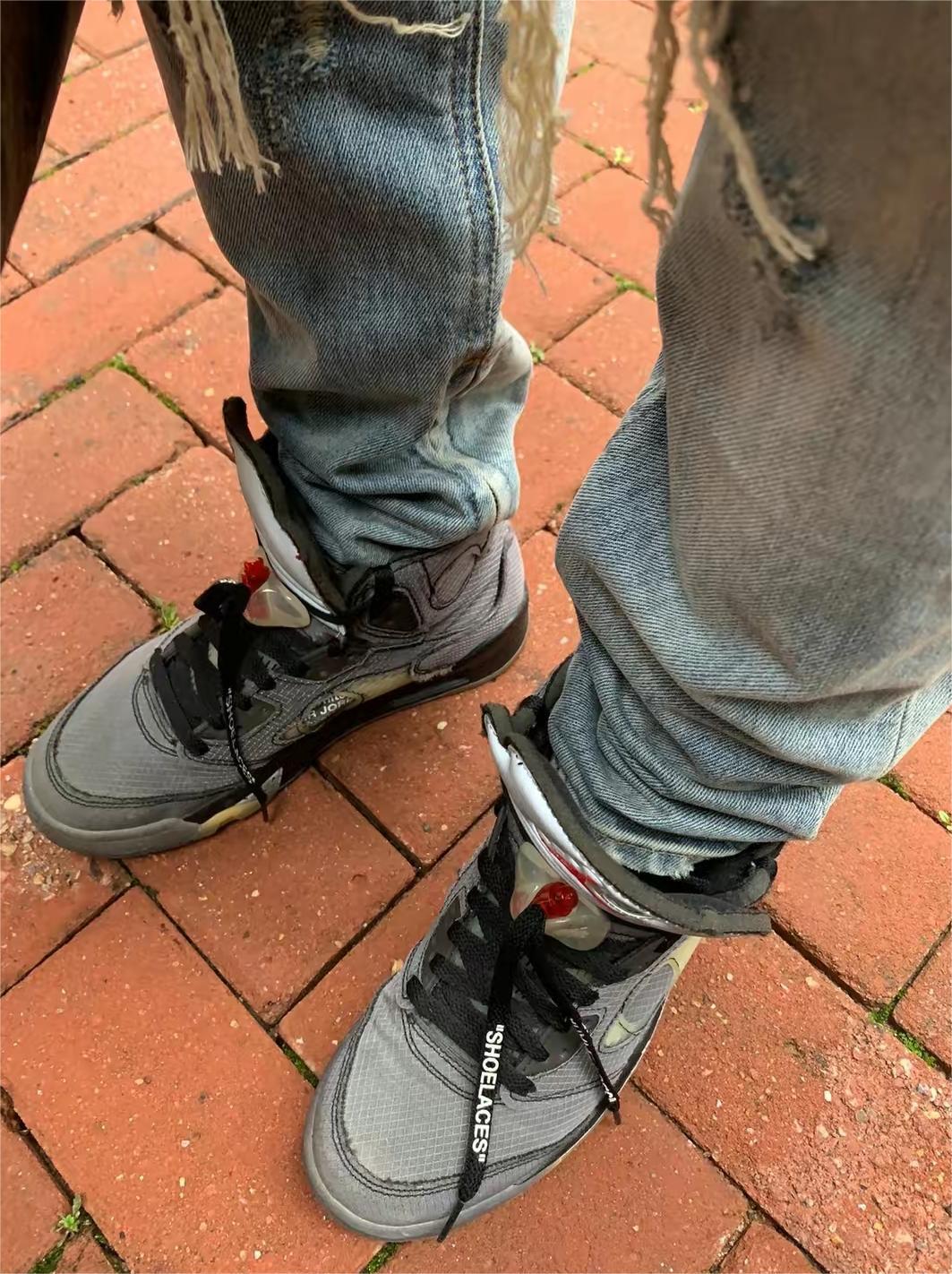 Air Jordan 5 Retro Off-White Black CT8480-001 review Gloria