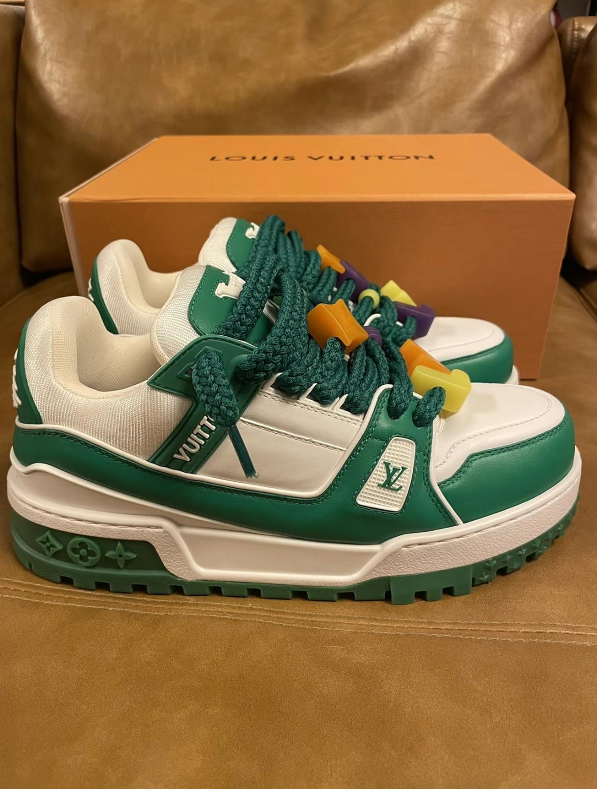 Louis Vuitton Trainer Maxi Green 1AB8SC/1AB8SI review Tahj bailey 02