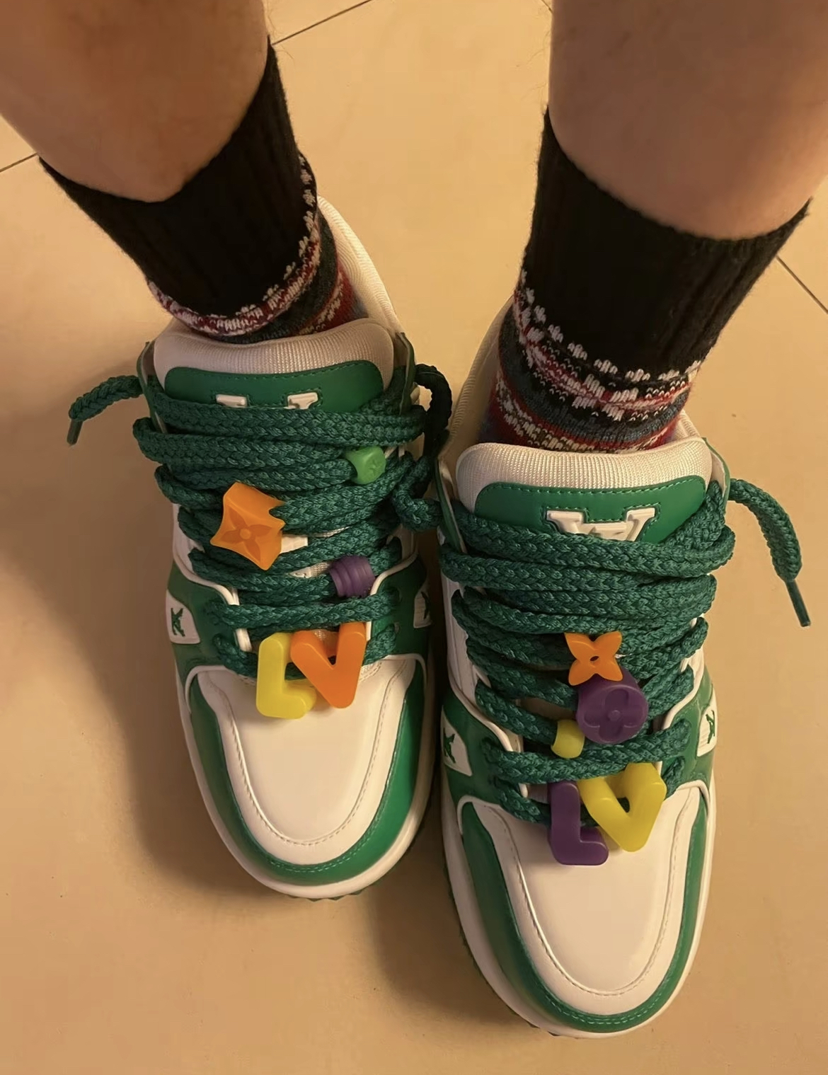 Louis Vuitton Trainer Maxi Green 1AB8SC/1AB8SI review Tahj bailey 03