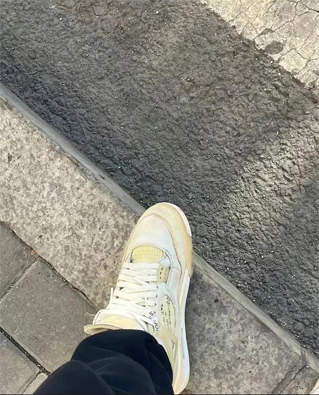 Air Jordan 4 Retro Off-White Sail  CV9388-100 review Malik