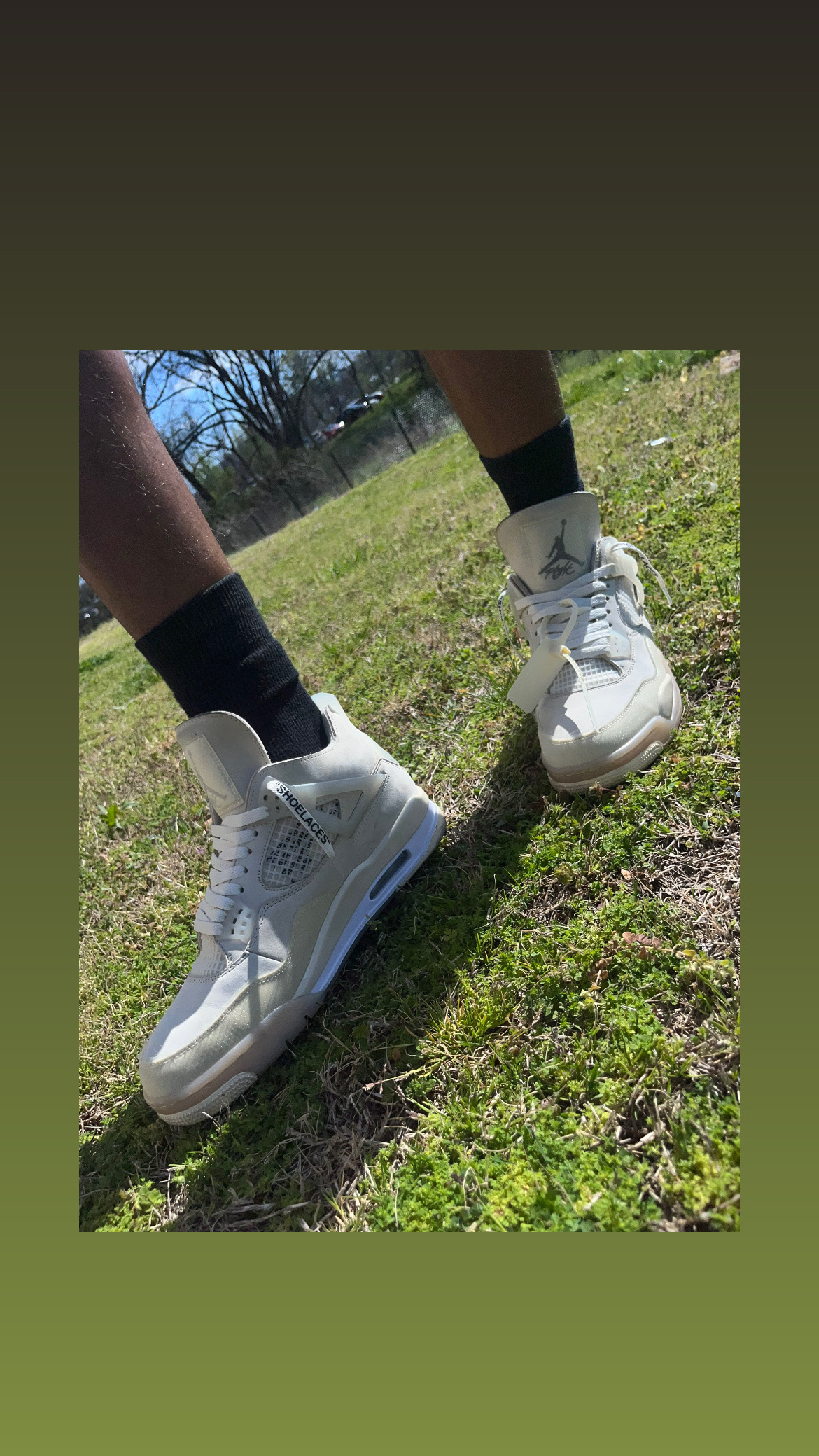 Air Jordan 4 Retro Off-White Sail  CV9388-100 review Blue Dot 03