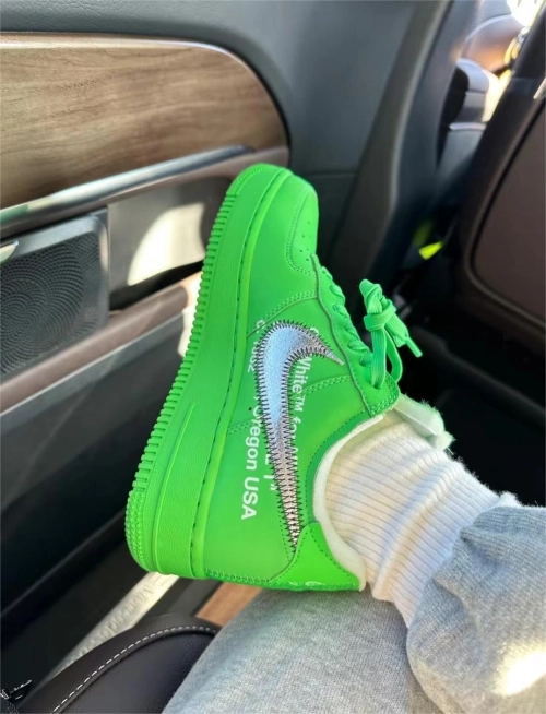 Nike Air Force 1 Low Off-White Light Green Spark DX1419-300 review 