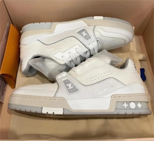 Louis Vuitton Trainer White Litchi Pattern FD0221 review 