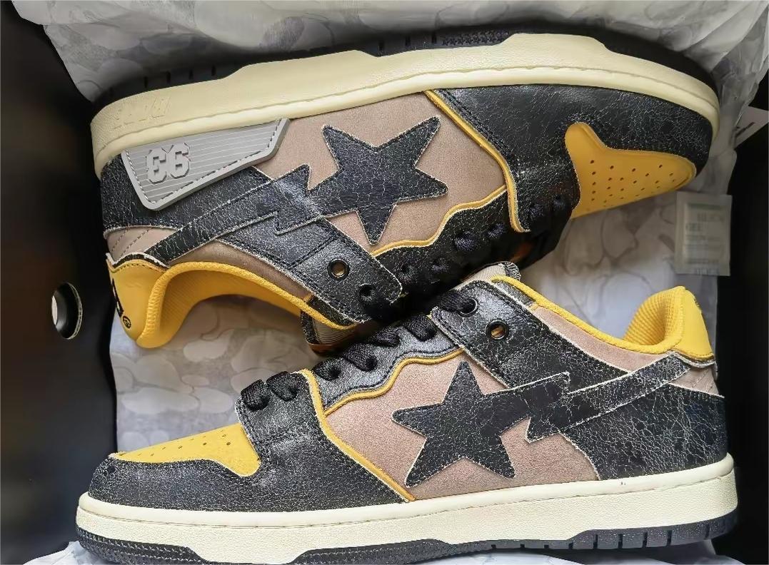 A Bathing Ape Bape Sk8 Sta Low Make old Black and Yellow 1120-291-021 review 0