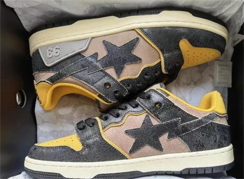A Bathing Ape Bape Sk8 Sta Low Make old Black and Yellow 1120-291-021 review 