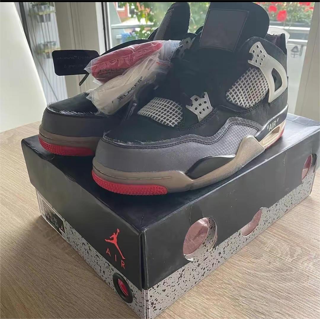 Air Jordan 4 Off-White Bred CV9388-001 review Maddy