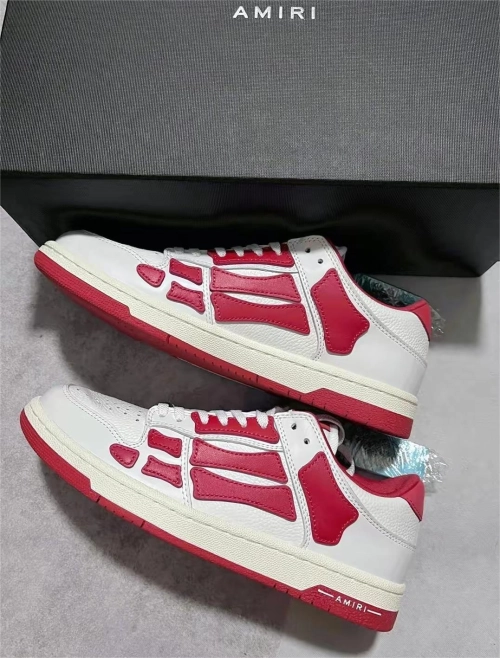 Amiri Skel Top Low White Red MFS003-124 review 
