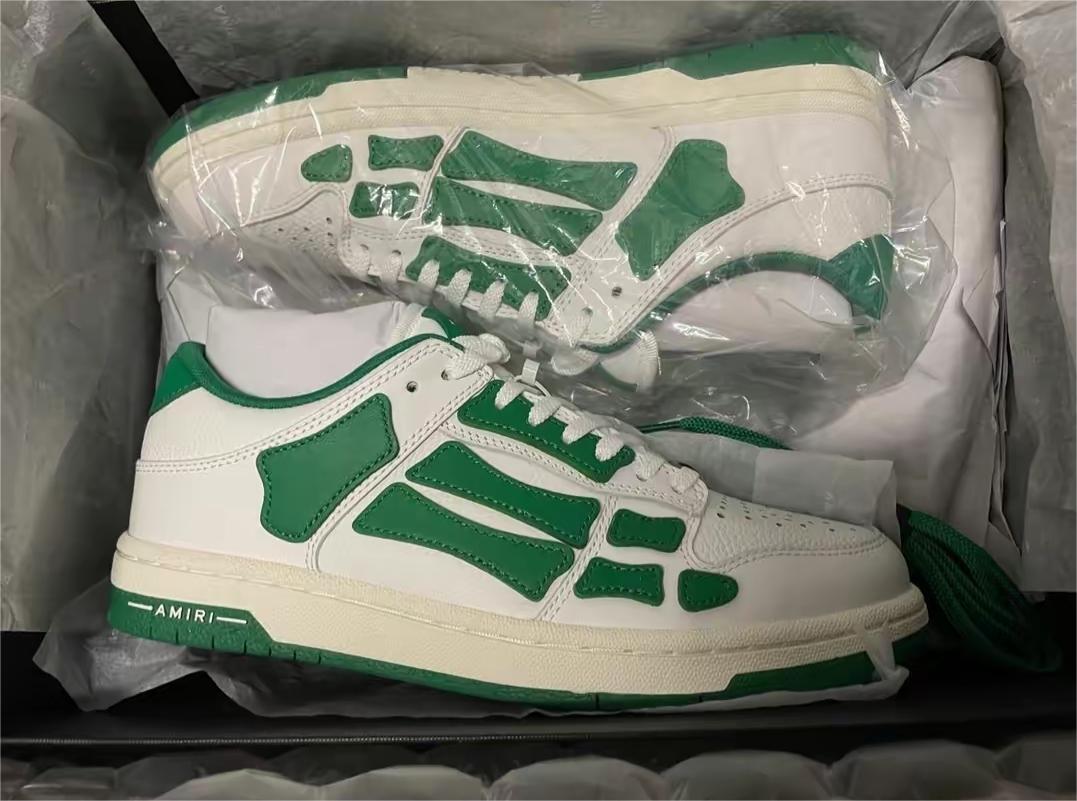 Amiri Skel Top Low White Green MFS003-114 review Boutheina